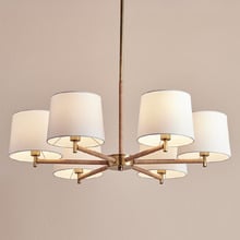 Aubrey Leather 6 Light Pendant
